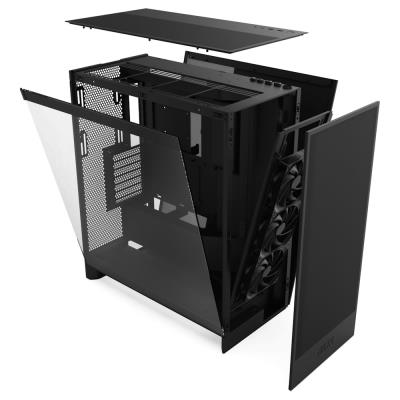 NZXT skříň H7 Flow edition / ATX / 3x 120 mm fan / USB-C / 2x USB / prosklená bočnice / mesh panel / černá