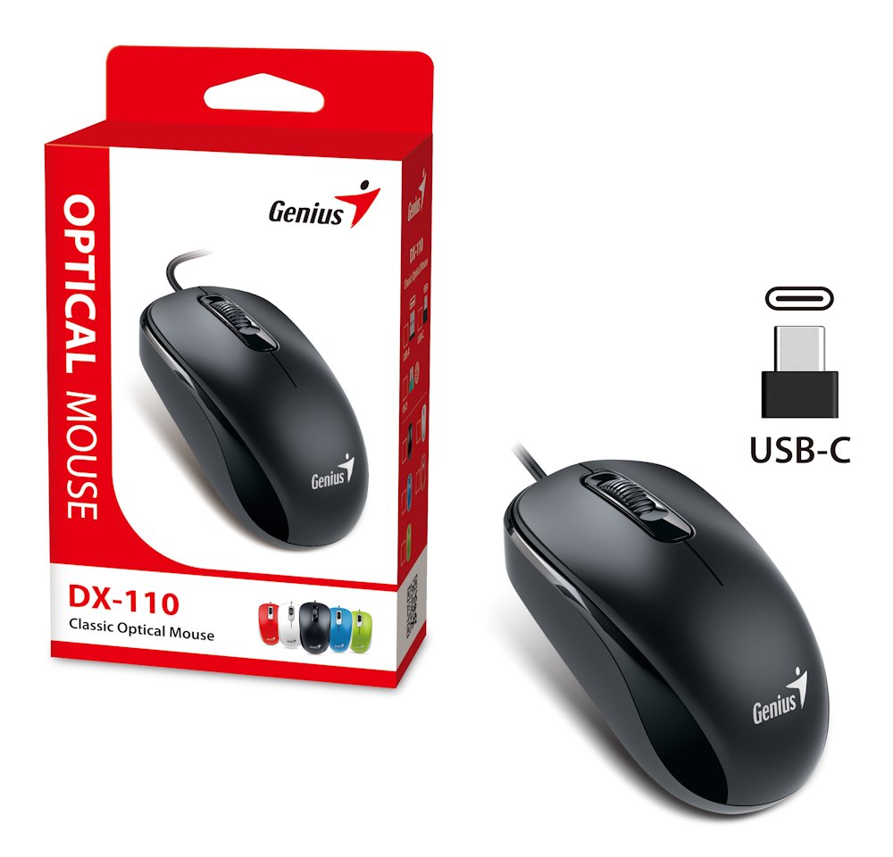GENIUS DX-110/ drátová/ 1200 dpi/ USB-C/ černá