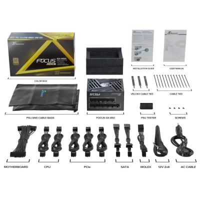 SEASONIC zdroj FOCUS GX-850 / SSR-850FX3 / ATX3.0 / akt. PFC / 135mm / modulární / 80+ Gold
