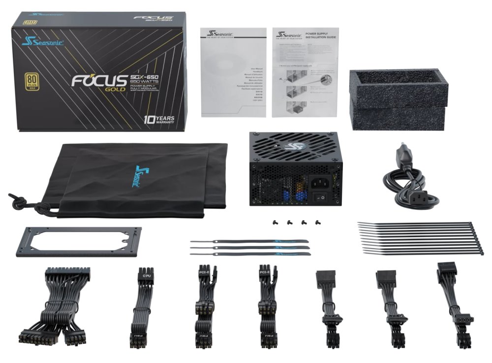 SEASONIC zdroj FOCUS SGX 650W / SSR-650SGX / SFX-L / akt. PFC / 120mm / modulární / 80+ Gold