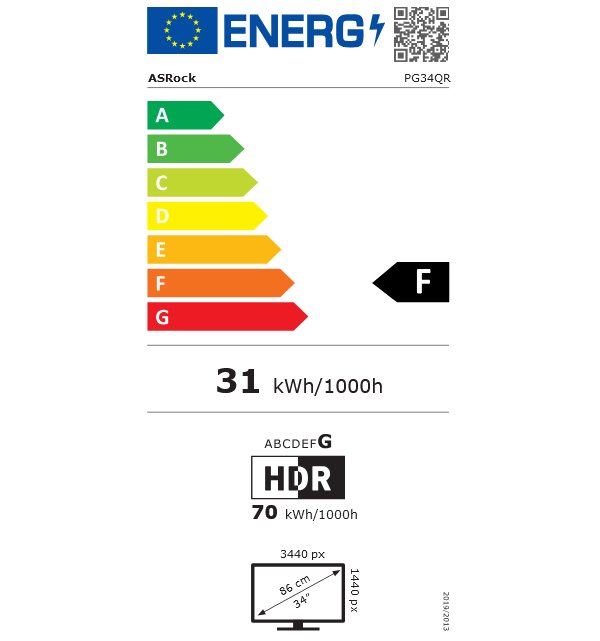 Phantom Gaming by Asrock monitor PG34QRT2B  34" /VA/3440x1440/180Hz/ 500cd/m2/1ms/DP/2x HDMI/repro/VESA/wifi anténa