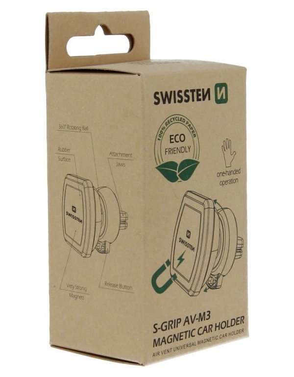 Swissten magnetický držák do ventilace autas-grip av-m3 (eco balení)
