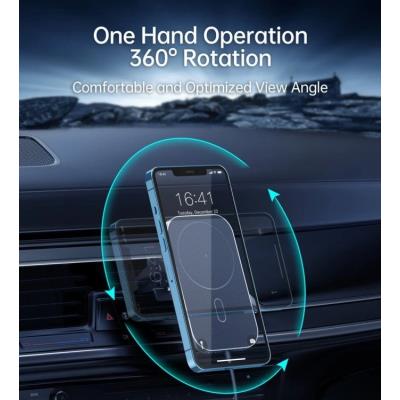 Swissten magnetický držák do ventilace auta s bezdrátovým nabíjením 15w (kompatibilní s magsafe)