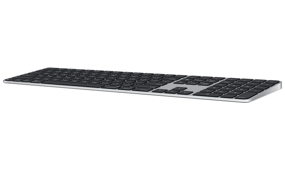Apple Magic Keyboard s Touch ID (2024) / s Numerickou klávesnicí / Černé klávesy / USB-C / bezdrátová / CZ Layout