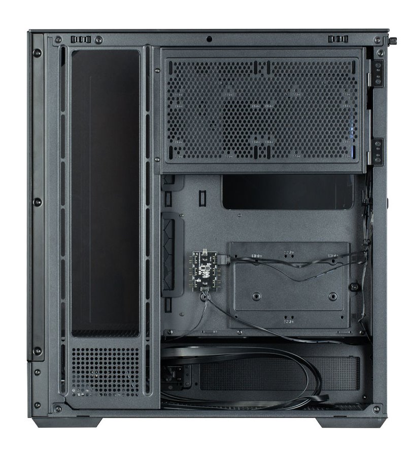 Zalman skříň P40 Prism / miniIT / 120mm ARGB fan / 2xUSB 3.0 / USB-C / panoramatická / černá