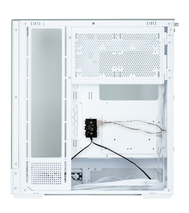 Zalman skříň P40 Prism / miniIT / 120mm ARGB fan / 2xUSB 3.0 / USB-C / panoramatická / bílá