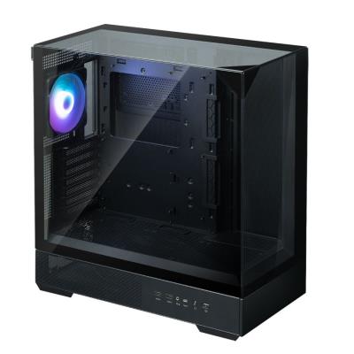 Zalman skříň P40 Prism / miniIT / 120mm ARGB fan / 2xUSB 3.0 / USB-C / panoramatická / černá