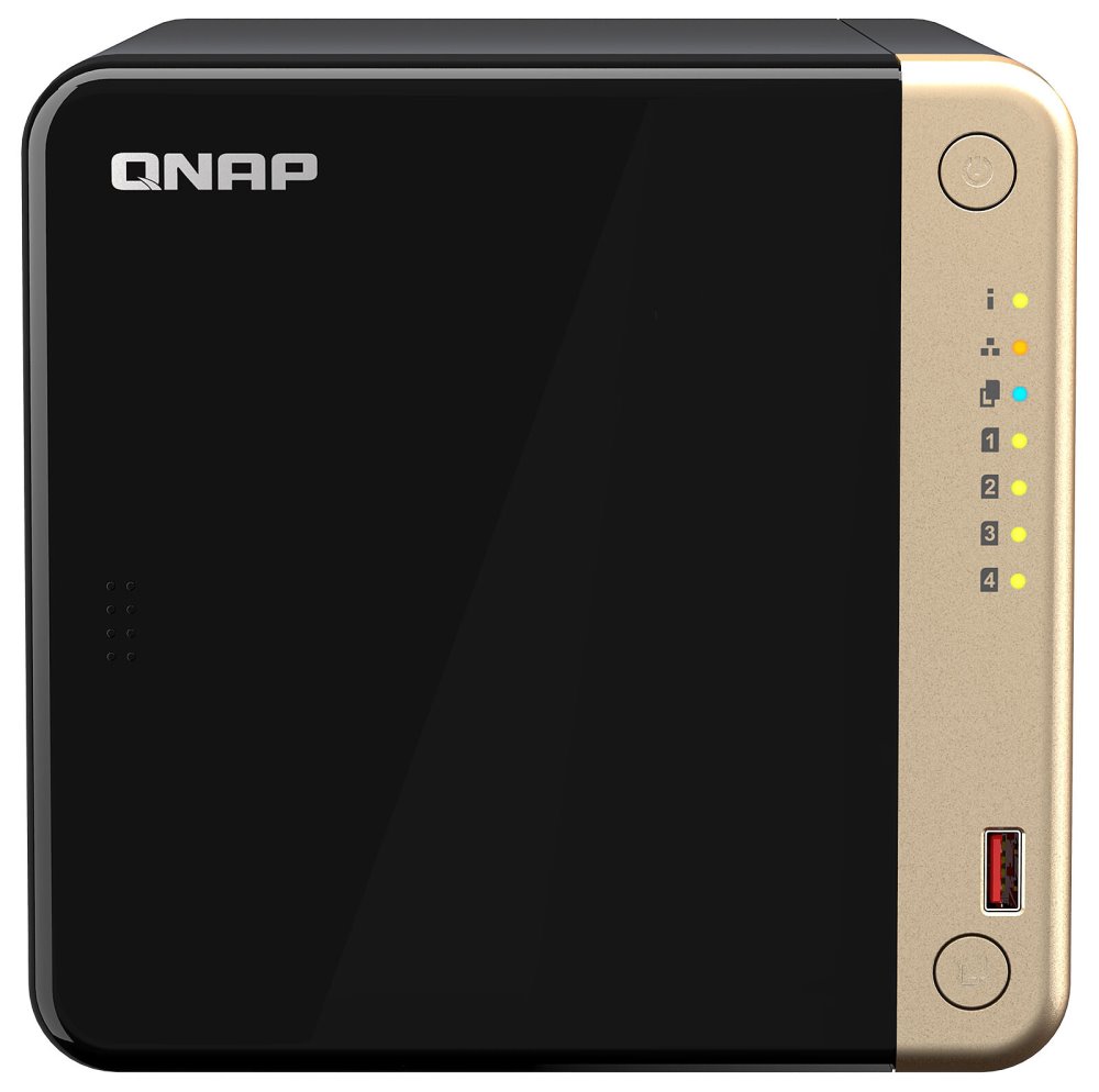 QNAP TS-464-8G   4x SATA, 8GB RAM, 4xSATA, 2x M.2 NVMe slot, 1xPCIe, 1xHDMI 4K, 2x2,5GbE, 4xUSB