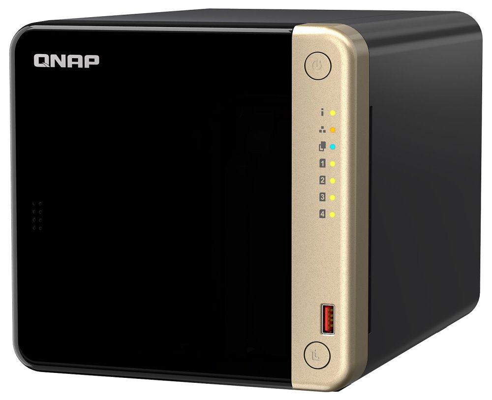 QNAP TS-464-8G   4x SATA, 8GB RAM, 4xSATA, 2x M.2 NVMe slot, 1xPCIe, 1xHDMI 4K, 2x2,5GbE, 4xUSB