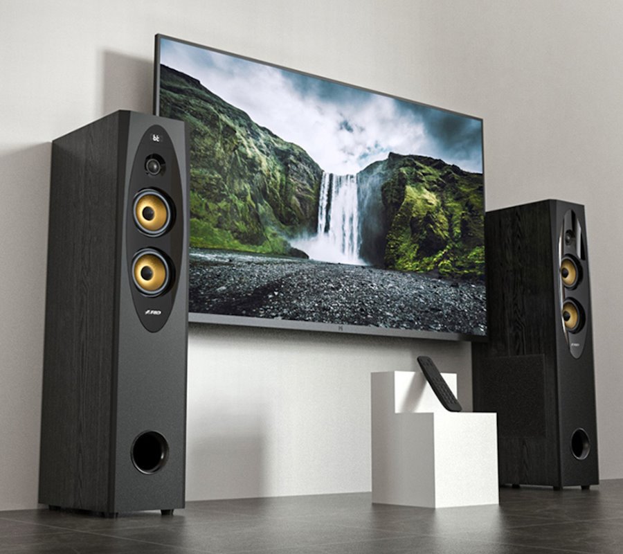 FENDA F&D repro T-60X Pro/ 2.0/ 120W/ černé/ dřevěné/ BT5.3/ NFC/ USB/ optický vstup/ dálkové ovládání/Karaoke