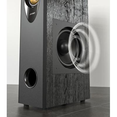 FENDA F&D repro T-60X Pro/ 2.0/ 120W/ černé/ dřevěné/ BT5.3/ NFC/ USB/ optický vstup/ dálkové ovládání/Karaoke