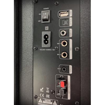 FENDA F&D repro T-60X Pro/ 2.0/ 120W/ černé/ dřevěné/ BT5.3/ NFC/ USB/ optický vstup/ dálkové ovládání/Karaoke