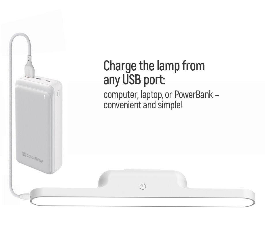 Colorway multifunkční LED lampa / CW-DL11MMB-W/ Integrovaná baterie / Bílá