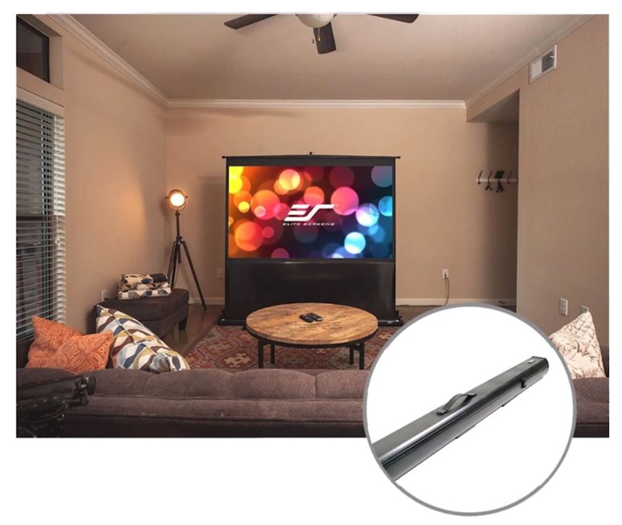 ELITE SCREENS plátno teleskopické od podlahy vzhůru 120" (304,8cm)/ 16:9/ 150,1×266,7cm/ gain 1.1/ case černý