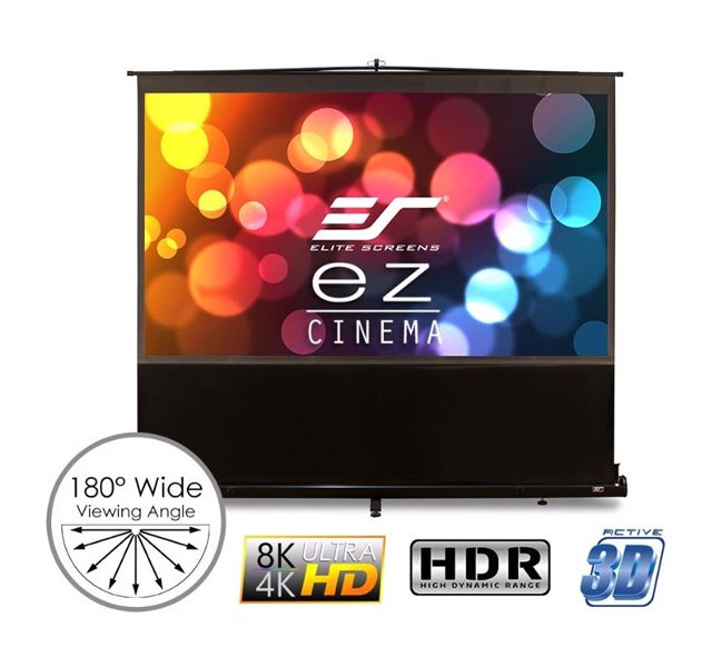 ELITE SCREENS plátno teleskopické od podlahy vzhůru 80" (203,2cm)/ 16:9/ 100,1×177,8cm/ gain 1.1/ case černý