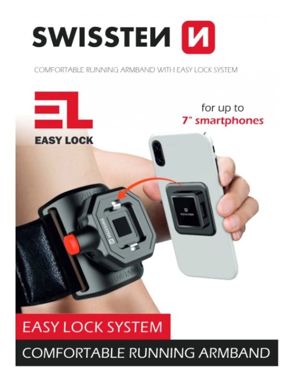 Swissten easy lock armband