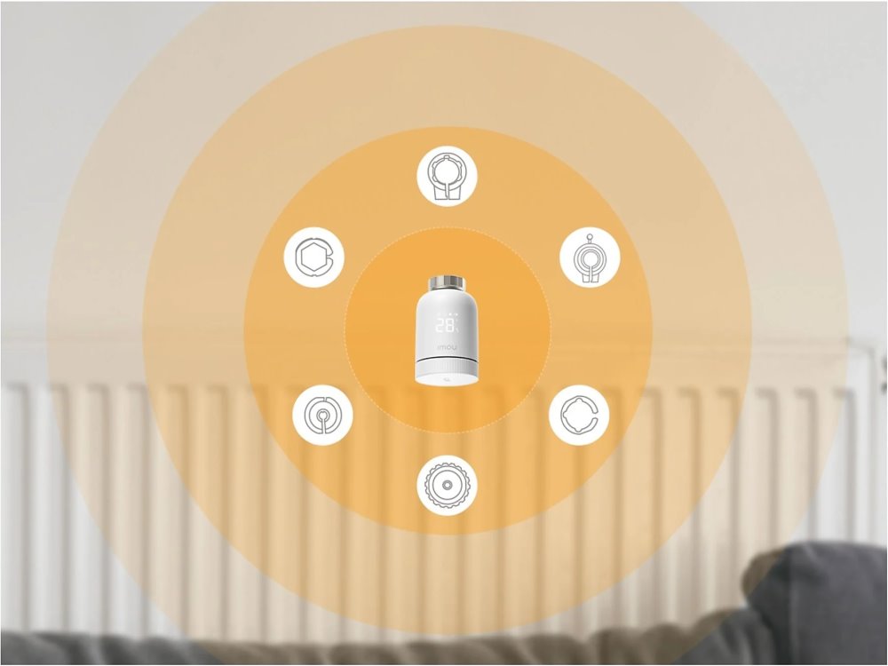 Imou by Dahua termostatická hlavice TRV1/ ZigBee 3.0/ bílý/ CZ app