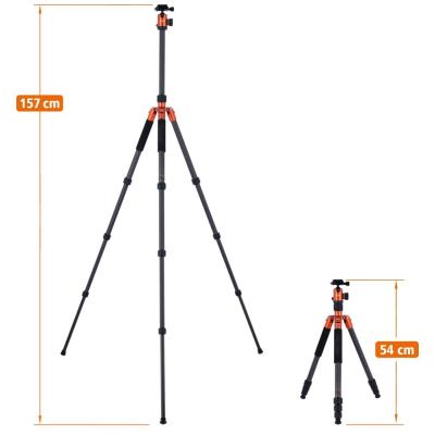 Rollei Stativ C5i Karbon/ 22610/ Zátěž 8kg/ Vytažený 157,5 cm/ Karbon/ Oranžový