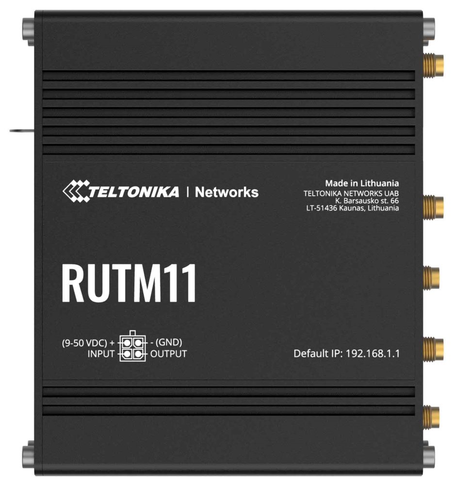 Teltonika RUTM11 průmyslový router, 4G, LTE, 4x Gbit RJ45, WiFi 5