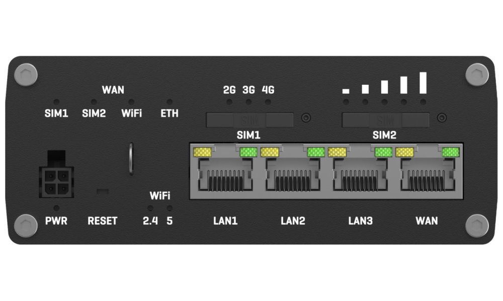 Teltonika RUTM11 průmyslový router, 4G, LTE, 4x Gbit RJ45, WiFi 5
