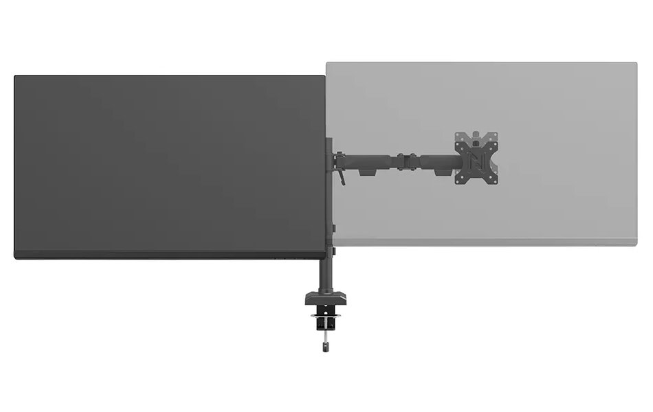 Neomounts NERO Double Flat Screen Desk Mount 10-32 " (phone holder+Quick-fix clamp/grommet)