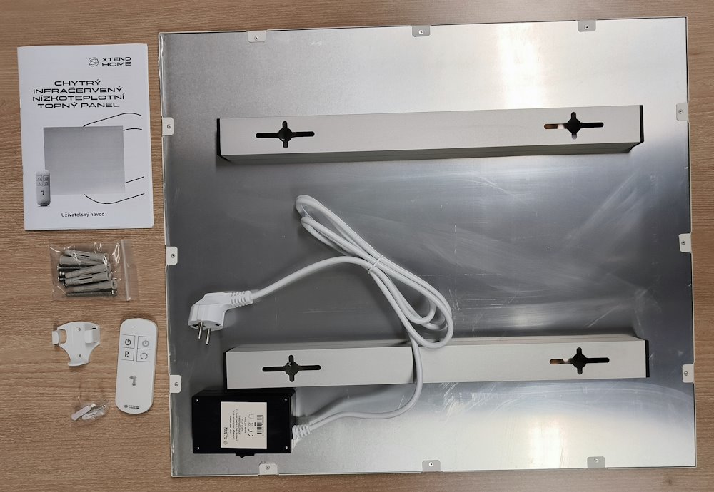 Xtend Home topný infra panel, bezrámový, 420W, 230V, bílý, Wi-Fi, Tuya