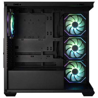 BitFenix skříň CETO Cube / 4x 120mm ARGB fan / 2x USB 3.0 / USB-C / tvrzené sklo / černá