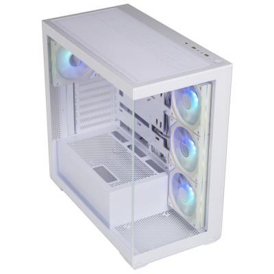 BitFenix skříň CETO Cube / 4x 120mm ARGB fan / 2x USB 3.0 / USB-C / tvrzené sklo / bílá