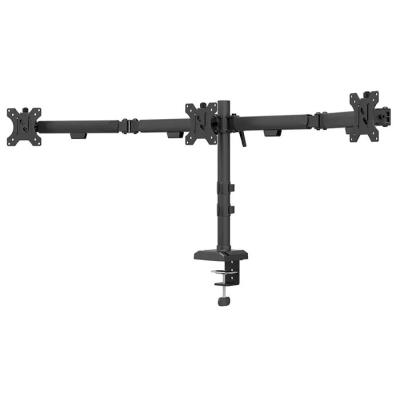 Neomounts NERO Triple Flat Screen Desk Mount 10-27 "(phone holder+Quick-fix clamp/grommet)
