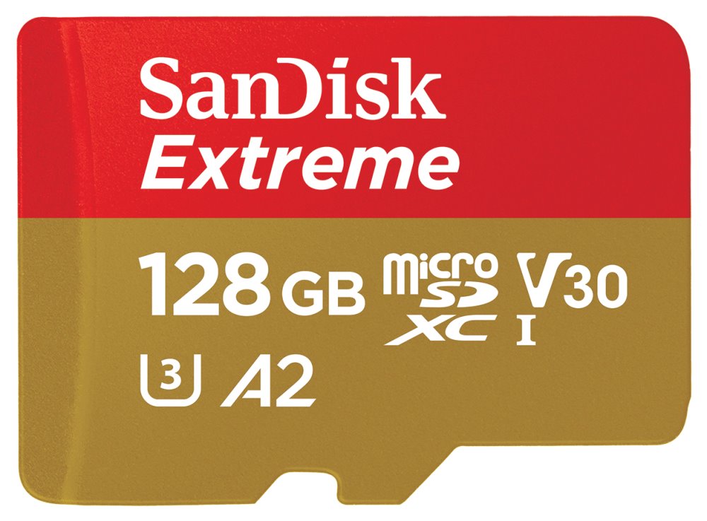 SanDisk Extreme 128GB microSDXC / CL10 UHS-I  / U3 / V30 / vč. adaptéru