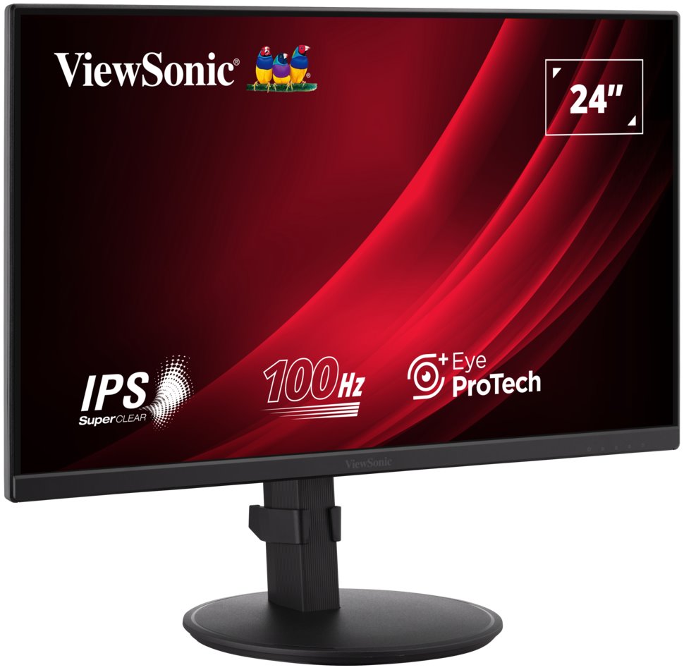 POŠKOZENÝ OBAL - ViewSonic VA2408-HDJ / 23,8"/ IPS/ 16:9/ 1920x1080/ 5ms/ 100Hz/ 250cd/m2/ HDMI / VGA / DP / výšk. nast.