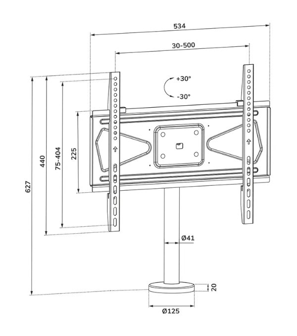 Neomounts TV Desk Mount 32-55" (grommet)