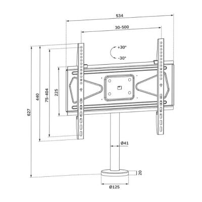 Neomounts TV Desk Mount 32-55" (grommet)