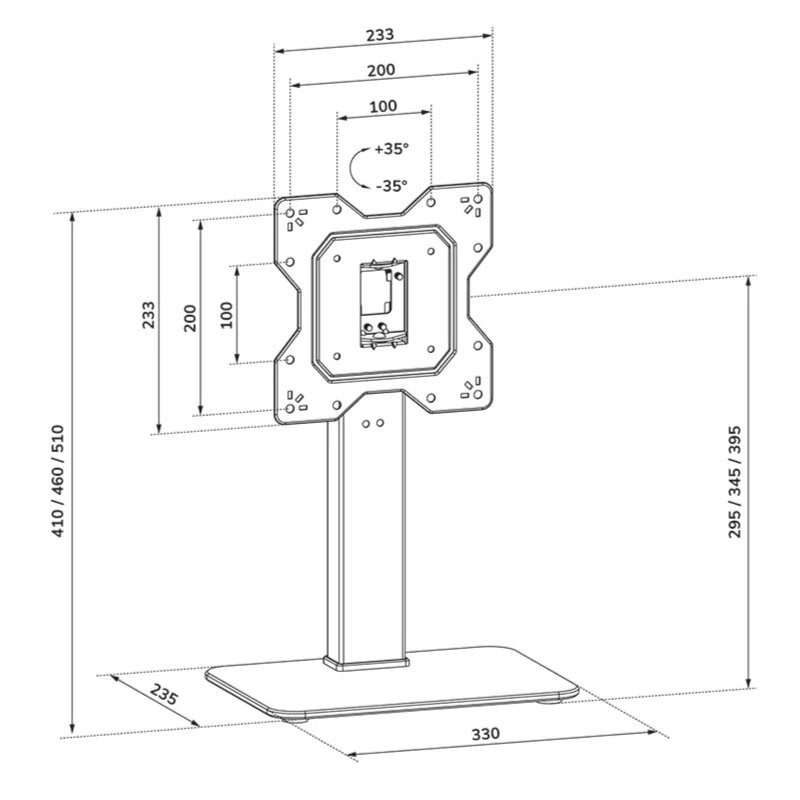 Neomounts TV Desk Stand 23-43" (base)