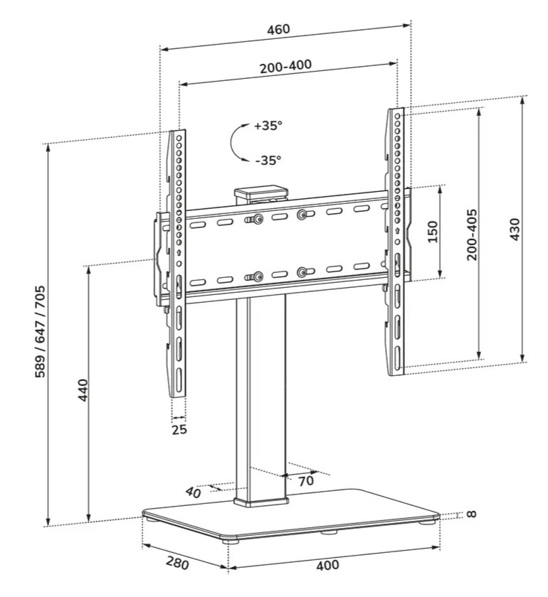 Neomounts TV Desk Stand 32-55" (base)