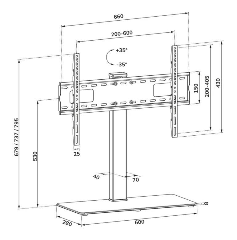 Neomounts TV Desk Stand 37-70" (base)