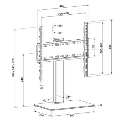 Neomounts TV Desk Stand 32-55" (base)