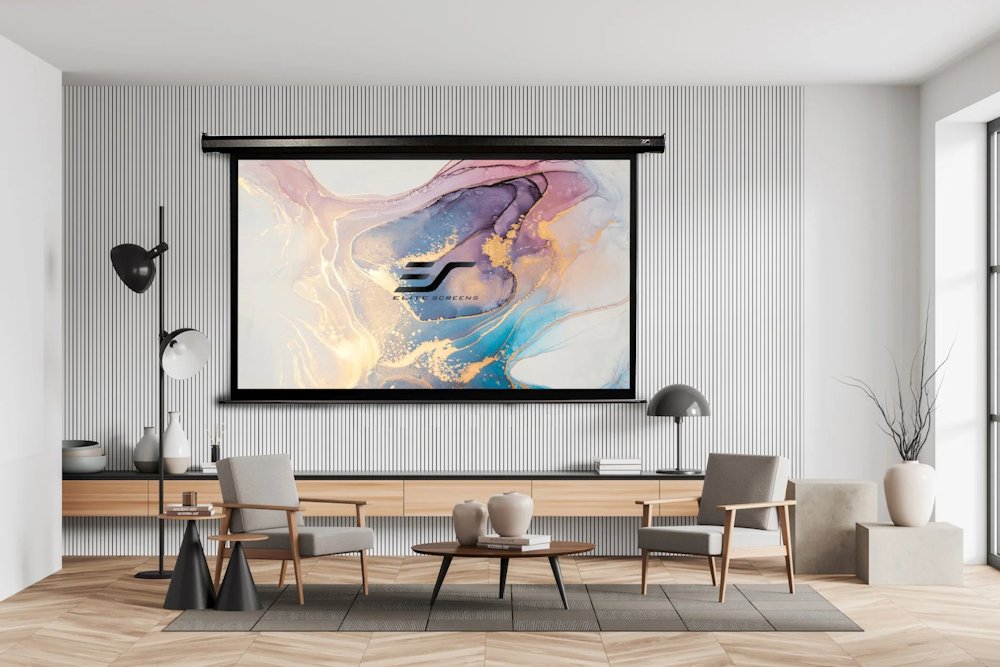 ELITE SCREENS plátno elektrické motorové 100" (254cm)/ 16:9/ 124,5×221,5cm/ MaxWhite/ gain 1.1/ case černý