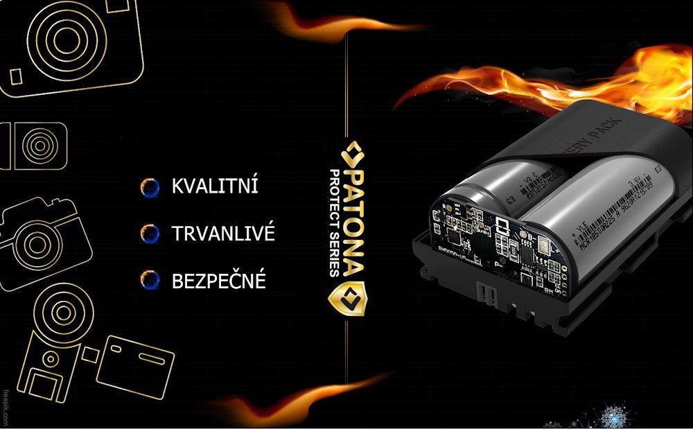 PATONA baterie pro digitální kameru GoPro Hero 13/ 1950mAh Li-Ion Protect Enduro