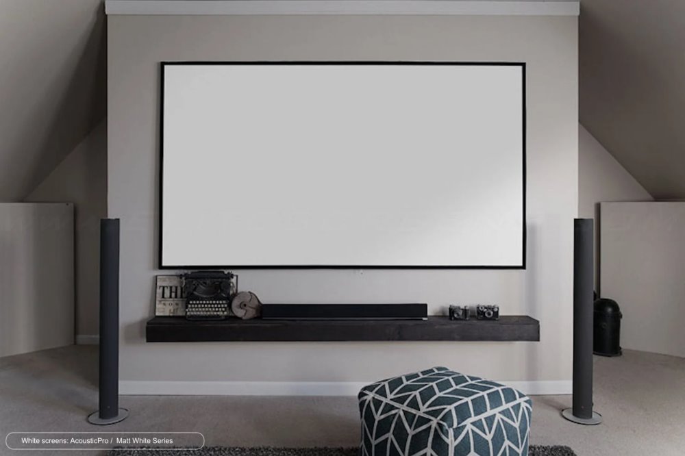 ELITE SCREENS plátno v pevném rámu 150" (373,6cm)/ 16:9/ 186,7×332,2cm/ gain 1.1/ CineWhite/ bezrámové