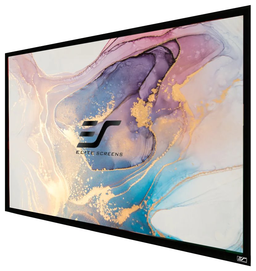 ELITE SCREENS plátno v pevném rámu 100" (254cm)/ 16:9/ 124×221cm/ gain 1.1/ rám černý 6cm