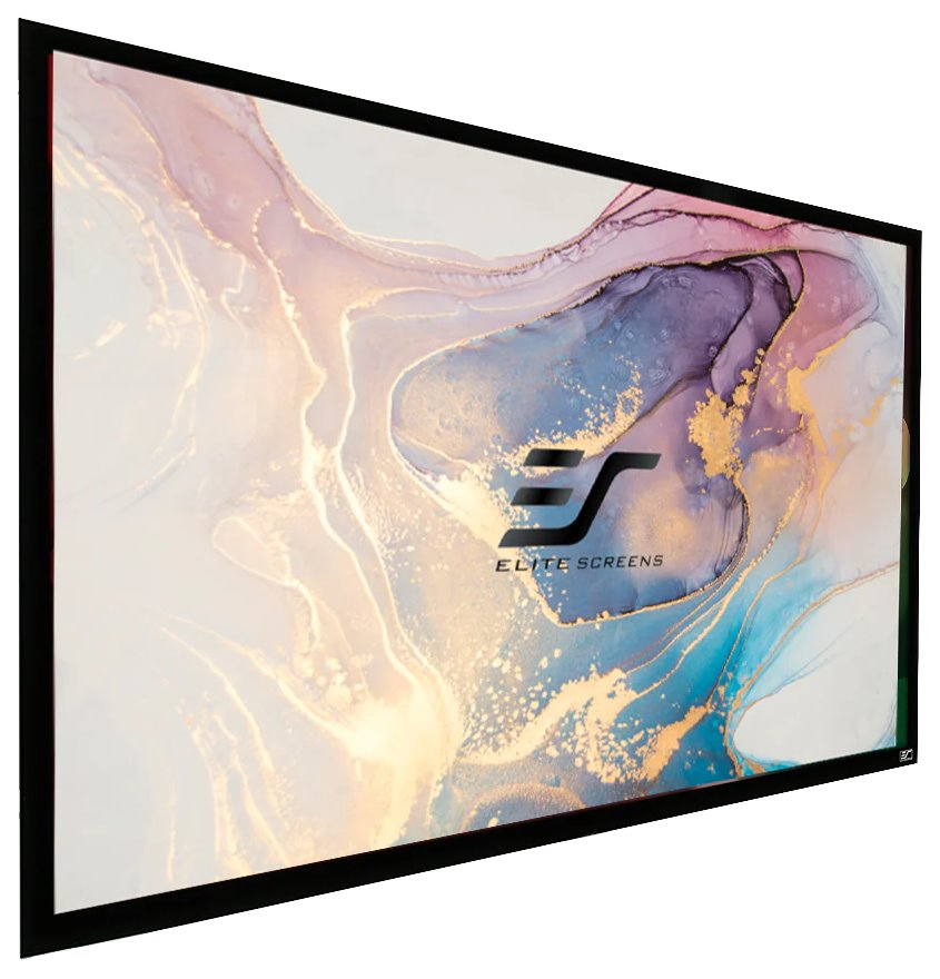 ELITE SCREENS plátno v pevném rámu 106" (269,2cm)/ 16:9/ 132,1×234,2cm/ gain 1.1/ rám černý 6cm/ CineWhite