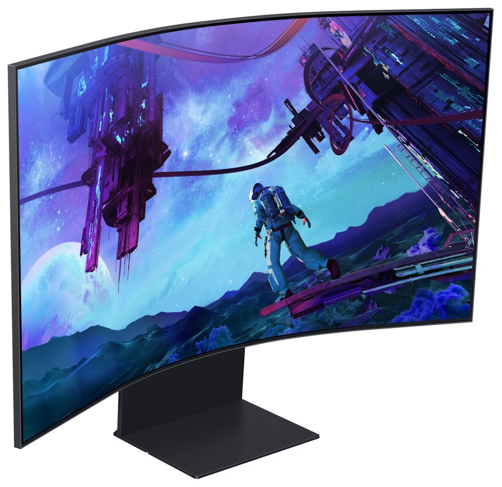 Samsung Odyssey Ark G97NC 55" /Prohnutý/3840x2160/16:9/VA/1ms/165Hz/Jack/HDMI/DP/USB/LAN/WiFi/BT/PIVOT/VESA/Repro
