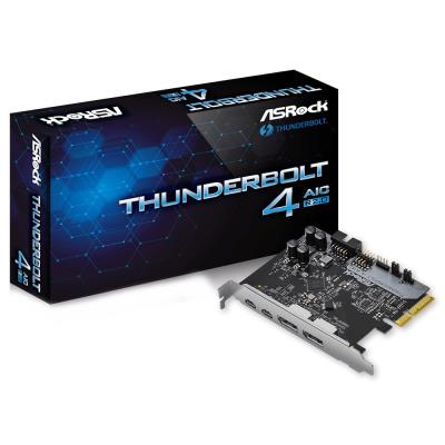 ASRock Thunderbolt 4 AIC R2.0 / PCI-E 3.0 / Intel JHL8540 Thunderbolt 4 Controller / 2x Thunderbolt 4 / 2x DP IN
