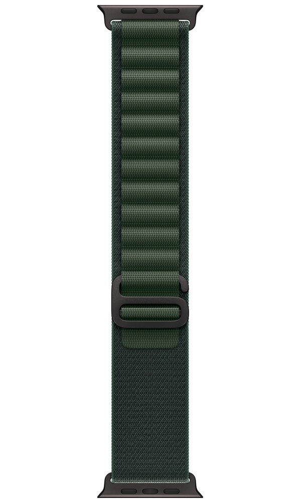 Apple Watch Ultra 2 49mm Černý titan s tmavě zeleným alpským tahem - L