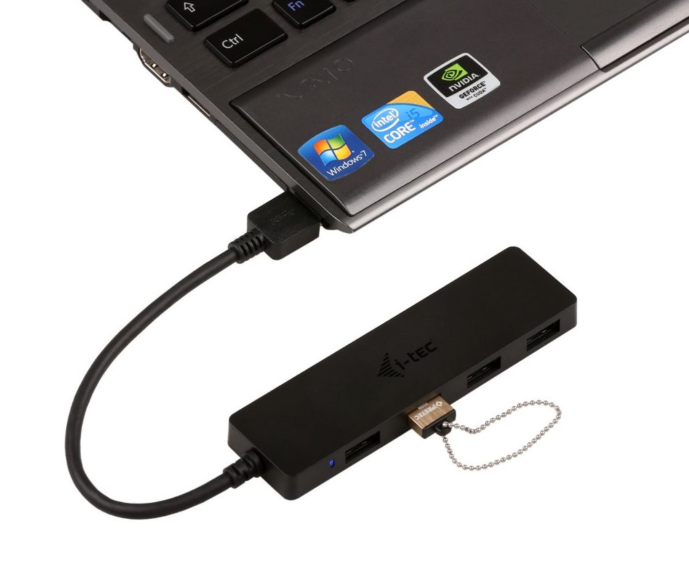 i-tec USB HUB ADVANCE/ 4 porty/ USB 3.0/ pasivní/ slim/ černý