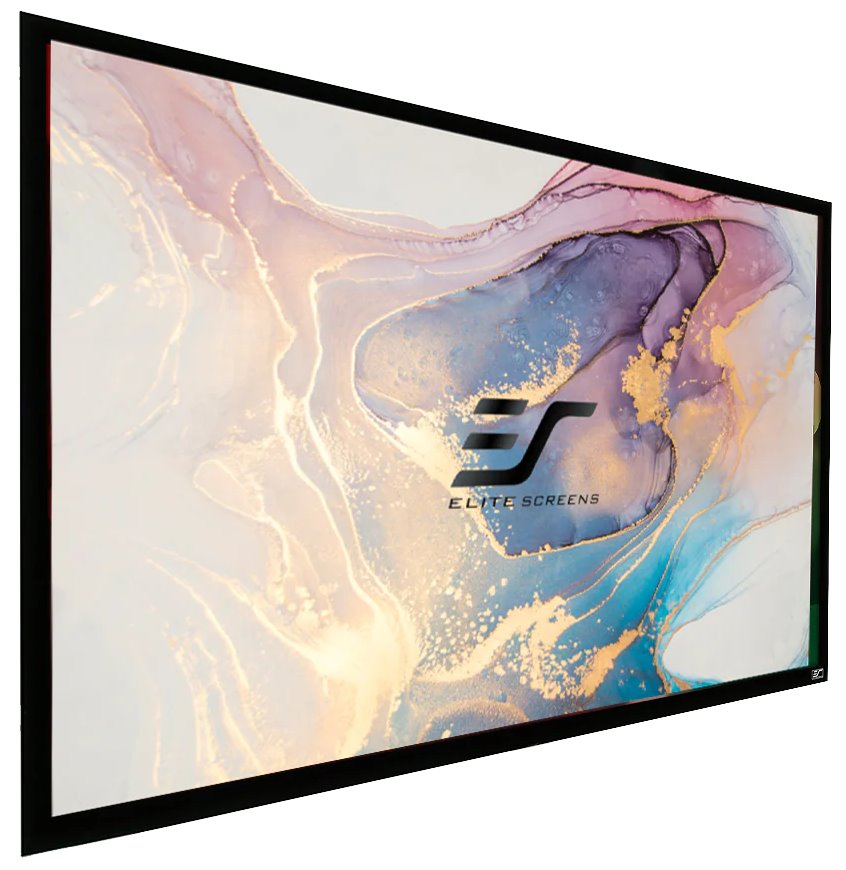 ELITE SCREENS plátno v pevném rámu 135" (342,9cm)/ 16:9/ 168×299cm/ gain 1.1/ rám černý 6cm