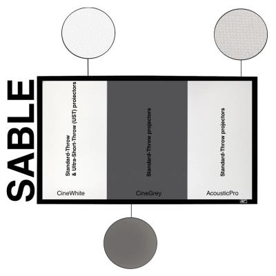 ELITE SCREENS plátno v pevném rámu 120" (304,8cm)/ 16:9/ 149,4×265,7cm/ gain 1.1/ rám černý 6cm