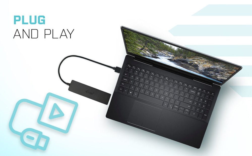 i-tec USB HUB ADVANCE/ 3 porty/ USB 3.0/ Gigabit Ethernet adaptér (RJ45)/ slim/ černý