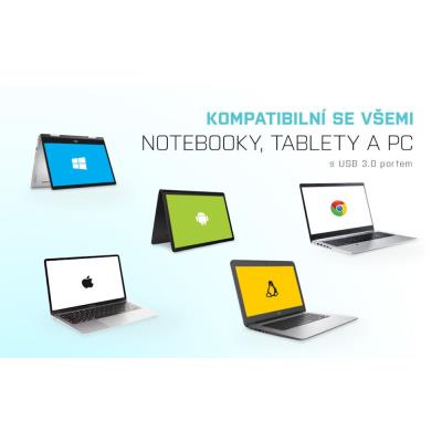 i-tec USB HUB Charging/ 7 portů/ 2 nabíjecí port/ USB 3.0/ napájecí adaptér/ černý